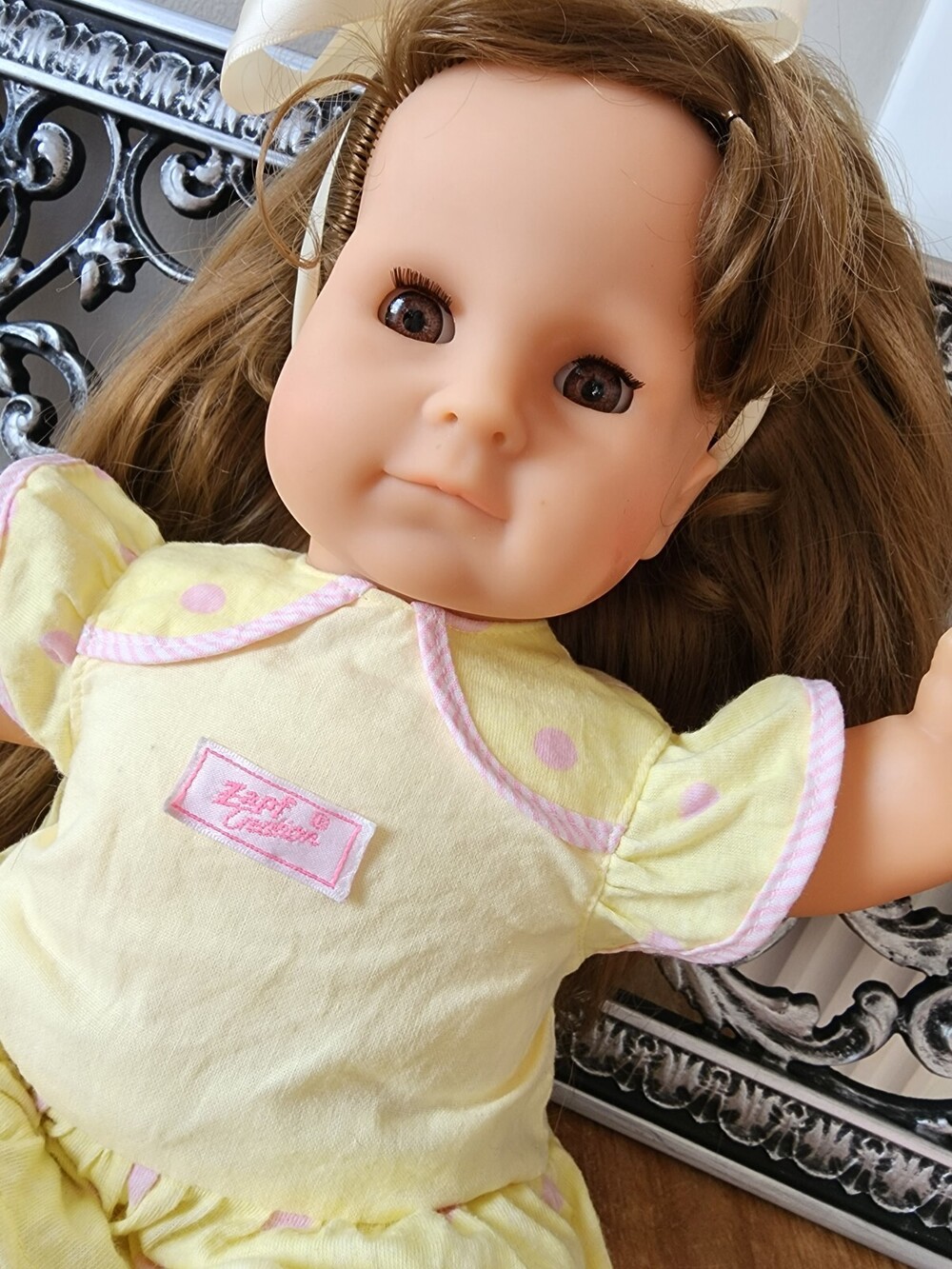 1980s Zapf Creation Beautiful Girl Baby Doll 16 Inch All Original - 29.b